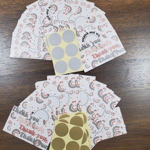 Scratch & Win-Thank You Cards- Party-Shower-Happy Rainbow - 40 Cards